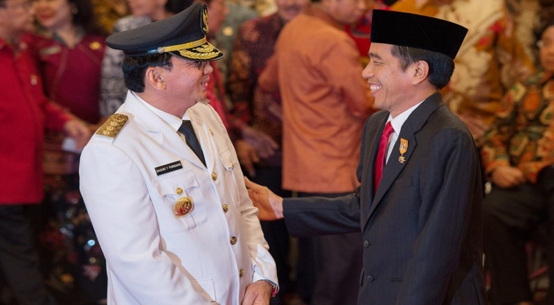 Basuki Tjahaja Purnama Usai dilantik sebagai Gubernur DKI Jakarta pada awal 2015 yang lalu