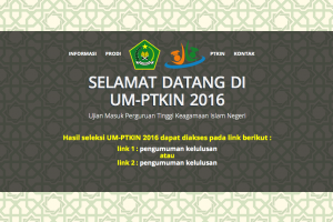 Pengumuman UM PTKIN Nasional