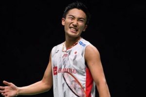 Senyum Bahagia Kento Momota Usai Kalahkan Anthony Ginting Di Denmark Open 2018