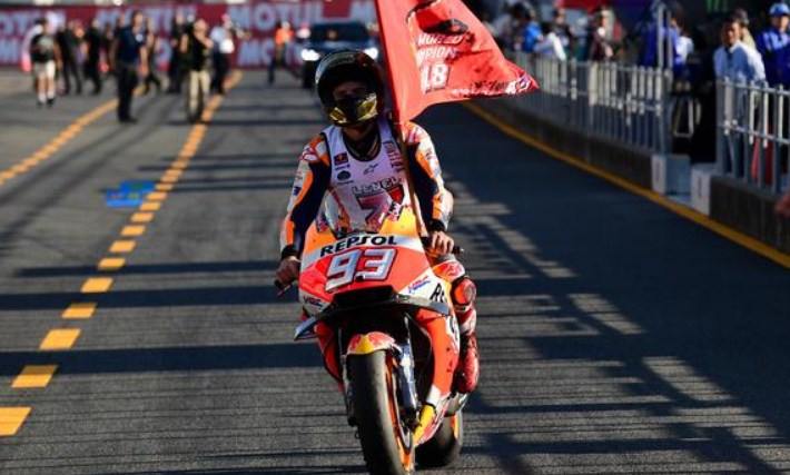 Seri-Jepang-Dovizioso-Tersungkur,-Marquez-Selebrasi-Juara-Dunia-MotoGP-2018
