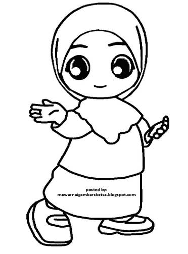 560 Gambar Hitam Putih Wanita Hijab Gratis