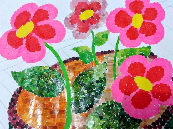 Rangkuman Contoh Gambar Mozaik Bunga Dari Kertas yang Banyak Dicari
