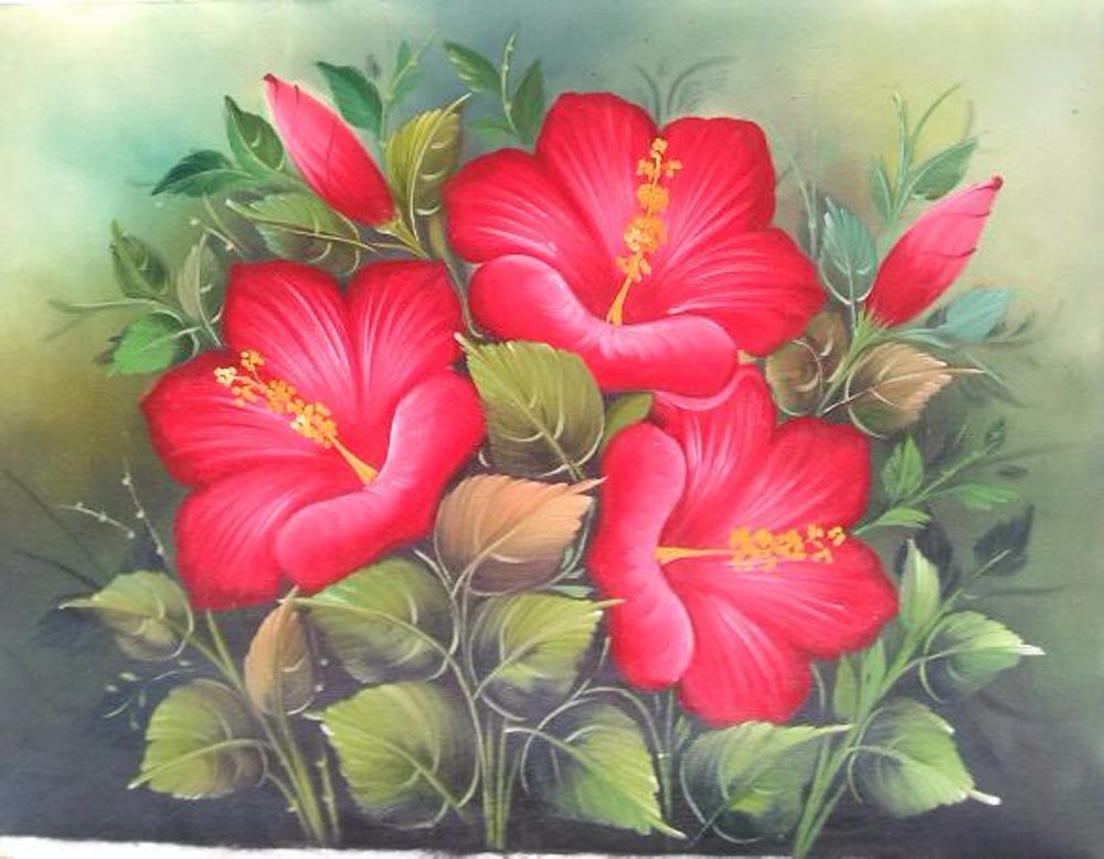 Gambar Lukisan Bunga Harian Nusantara