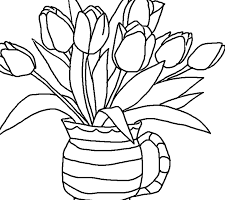 Gambar Mewarnai Bunga Tulip