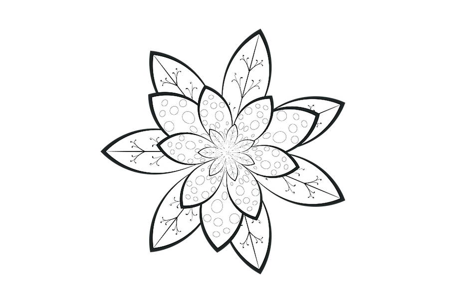 Gambar pola bunga Harian Nusantara