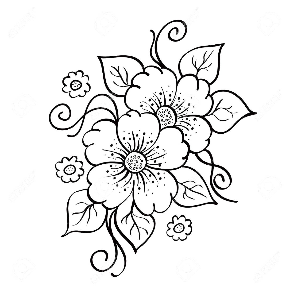 gambar sketsa bunga1