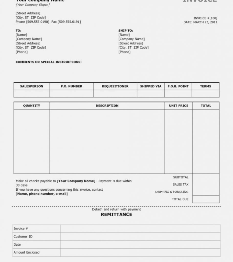 Baby Sitting Invoice Template Printable Harian Nusantara