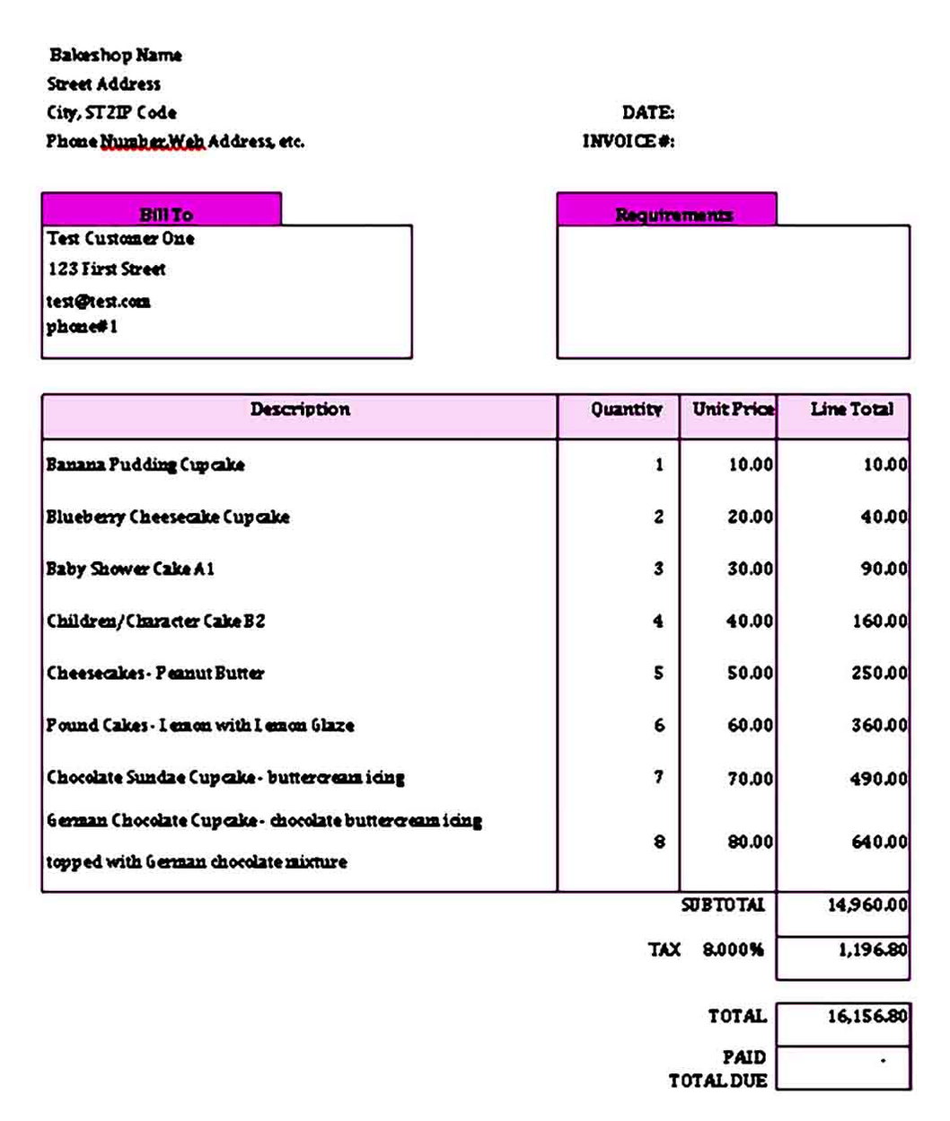 get 36 20 invoice template for cake business gif cdr