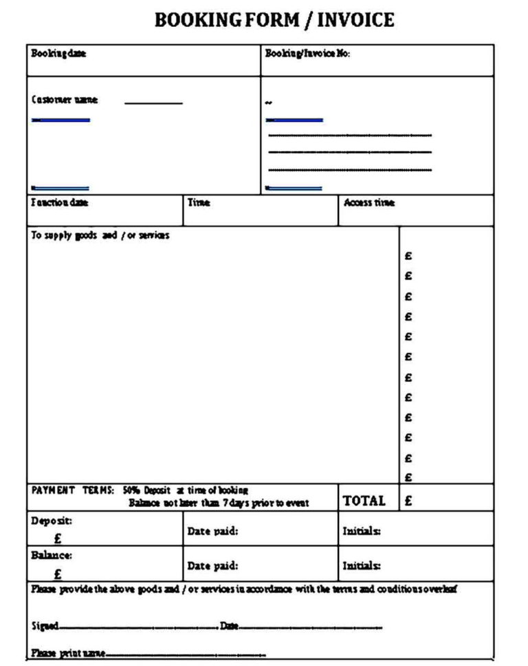 Deposit Invoice Template Sample | Harian Nusantara