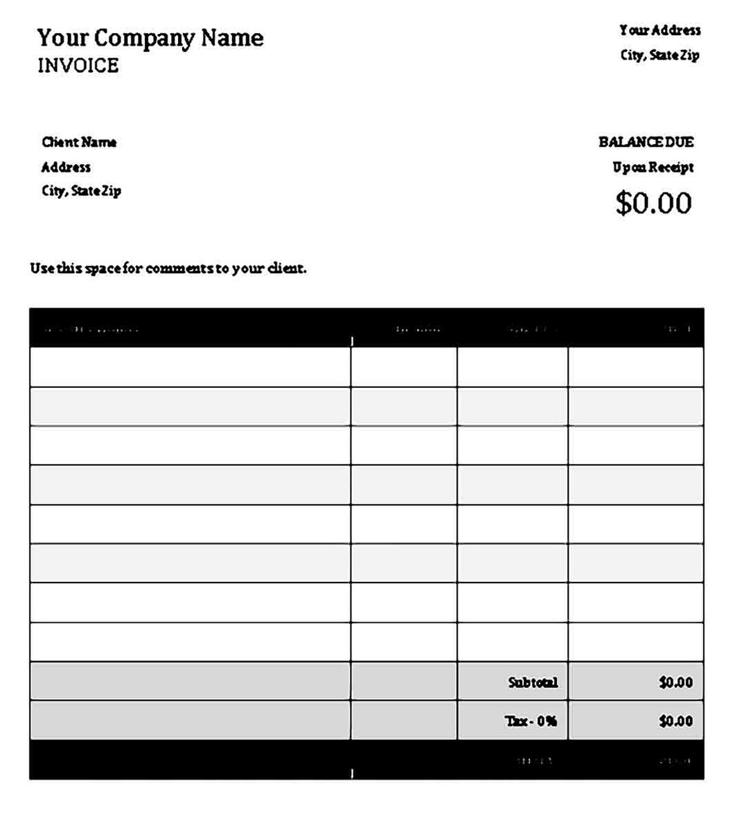 free bakery invoice template pdf word excel free bakery invoice
