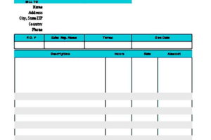 Blank Invoice Sample