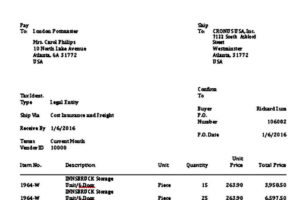 Sample Cash Invoices Template