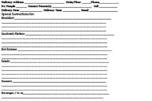 Catering Invoice Template Sample