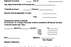 Sample Car Invoice