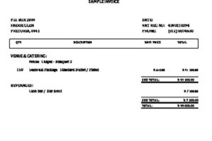 Cake Invoice Printable