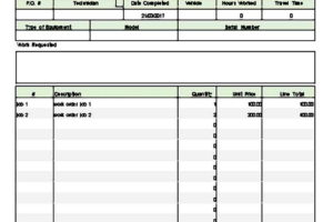 Electrical Invoice Template Sample