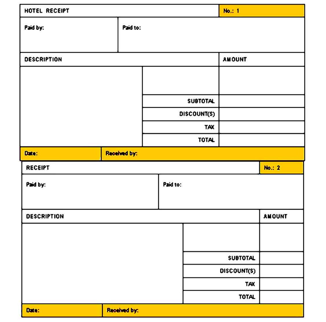 hotel invoice printable harian nusantara